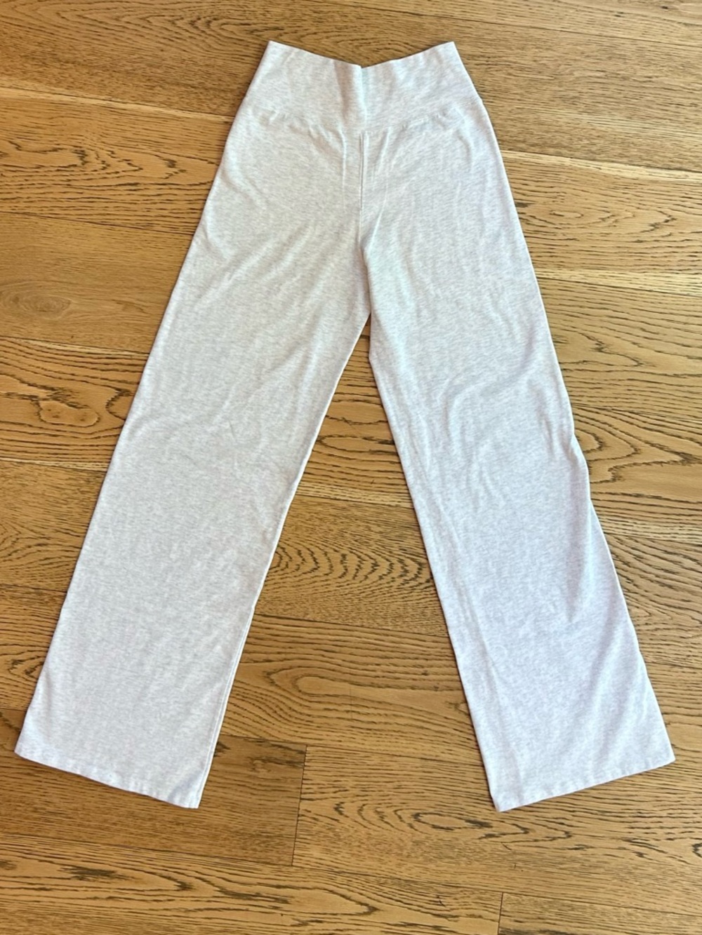 Brandy Melville Light Gray Wide-Leg Yoga Pants Heather Cream / Light Gray OS